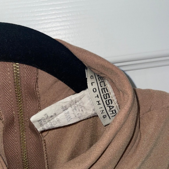 Tan Ruched High Neck Dress - Picture 5 of 8